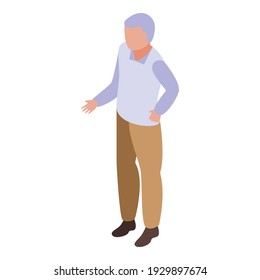 Grandfather icon. Isometric of grandfather vector icon for web design isolated on white background