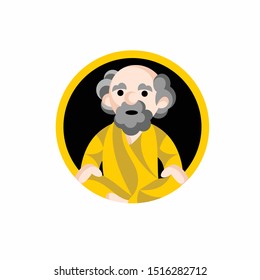 grandfather icon logo using a natural concept