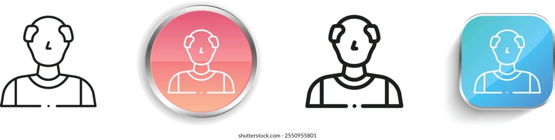 grandfather icon. Thin Linear, Regular and Button Style Design Isolated On White Background