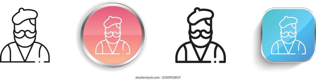 grandfather icon. Thin Linear, Regular and Button Style Design Isolated On White Background