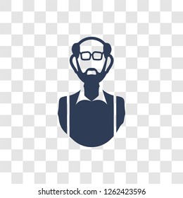grandfather icon. Trendy grandfather logo concept on transparent background from Family Relations collection