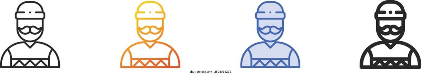 grandfather icon.Thin Linear, Gradient, Blue Stroke and bold Style Design Isolated On White Background