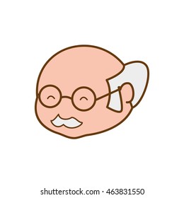 grandfather old person man male icon. Isolated and flat illustration. Vector graphic