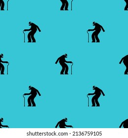 Grandfather pattern seamless. Old man background. granddad texture. Vector ornament