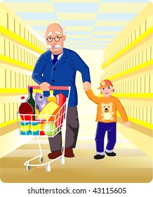 grandfather shopping
