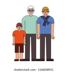 grandfather with son and grandson