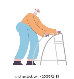 grandfather using walker disable character