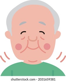 Grandfather who chews well and eats  svg