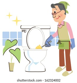 トイレ 掃除 のイラスト素材 画像 ベクター画像 Shutterstock