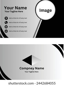 Grandine Gray and Black Color Vector Modern Creative unique and Clean Business Card Template 