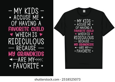 Grandkids sweet kids typography tshirt design