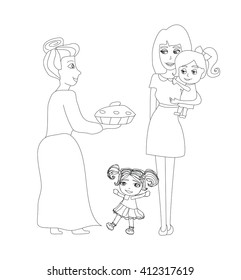 Grandma baked a delicious cake