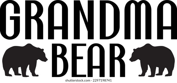 Grandma Bear eps file, print file