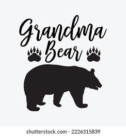 Grandma Bear funny t-shirt design