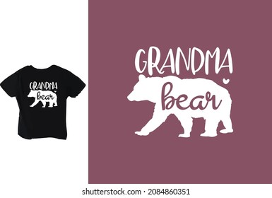 Grandma bear t shirt design