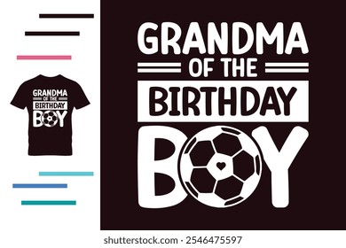 Grandma of a birthday boy t shirt design