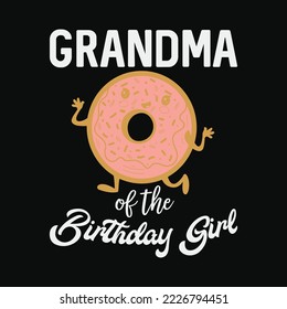 Grandma of the Birthday Girl Donut