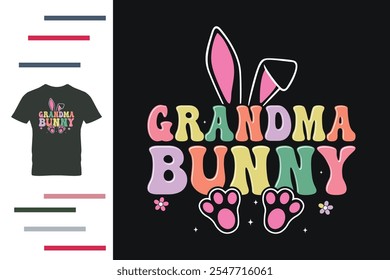 Grandma bunny t shirt design