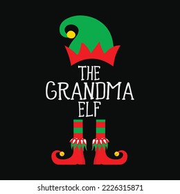 Grandma Elf Group Matching Family Christmas