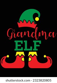 Grandma ELF vector art design, eps file. design file for t-shirt. SVG, EPS cuttable design file