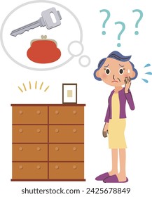 Grandma with forgetfulness and dementia