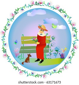 grandma in the garden