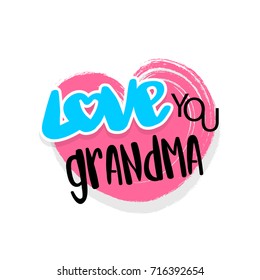 Grandma Grandmother Granny Love You Vector Stock Vector (Royalty Free ...