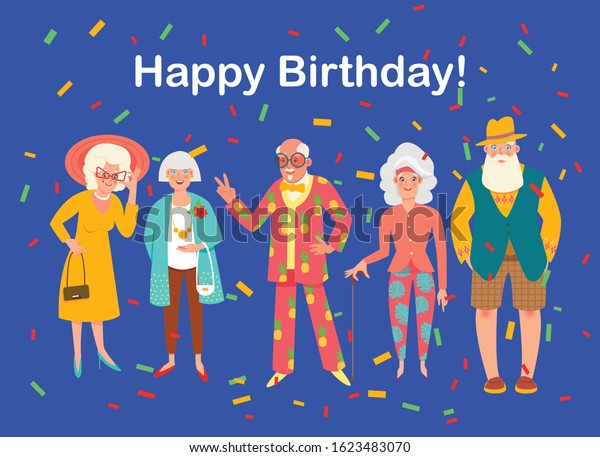 Happy Birthday Grandma And Grandpa Grandma Grandpa Having Fun Celebrate Birthday Stock Vector (Royalty Free)  1623483070 | Shutterstock