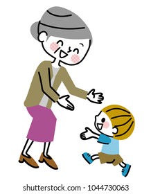 Grandma and grandson.