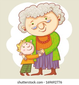 Grandma And Grandson.