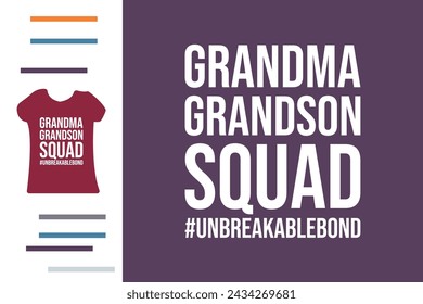 Grandma and grandson squad t shirt design