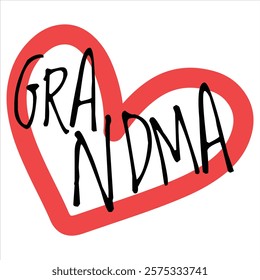 GRANDMA HEARTS  Super Grandma  T-Shirt Design