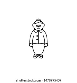 grandma icon, illustration design template