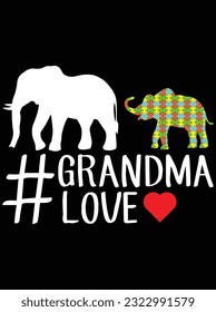 Grandma love vector art design, eps file. design file for t-shirt. SVG, EPS cuttable design file