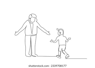 grandma is meeting with her little grandson visiting hugging line art