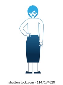 grandma old woman standing character