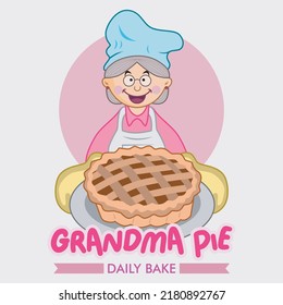 Grandma Pie cute logo for business