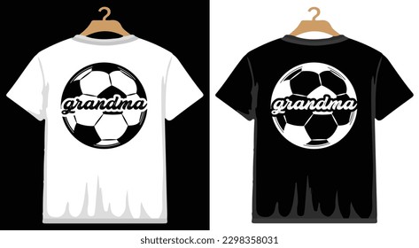 Grandma Soccer T shirt Design, vector Soccer T shirt  design, Football shirt, Soccer typography T shirt design