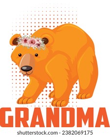 grandma t shirt design vector graphic
