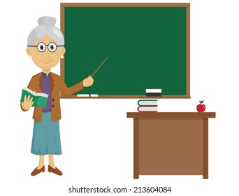 Grandma Teaching In The Classroom