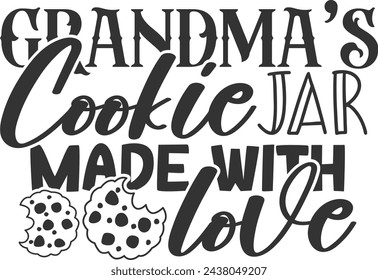 Grandma's Cookie Jar Made With Love - Cookie Jar Illustration