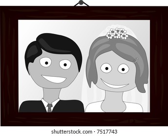 Grandma's wedding - vector.