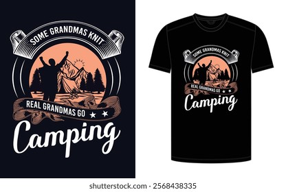 Grandmas Who Camp More Than Just Knitting, Vector Design Print Redy Design.