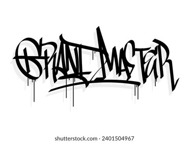 GRANDMASTER word graffiti tag style