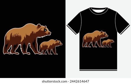 Grandmom Bear - Bear Vector Tshirt - illustration vector art - Best T-shirt Design Template - Print