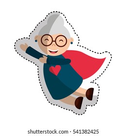 grandmother avatar character icon vector illustration design