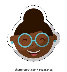 grandmother avatar character icon vector illustration design