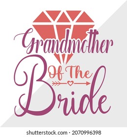 Grandmother Of The Bride Printable Vector Illustration