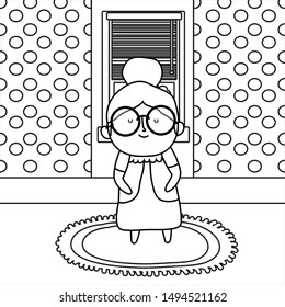 Grandmother cartoon vector design vector illustration