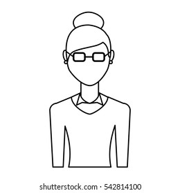 grandmother character isolated icon vector illustration design